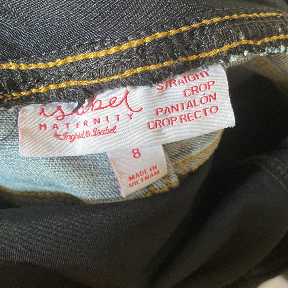 Isabel maternity straight crop distressed jeans - Picture 5 of 5
